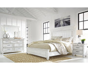 Kanwyn King Panel Bed, Dresser, Mirror and 2 Nightstands