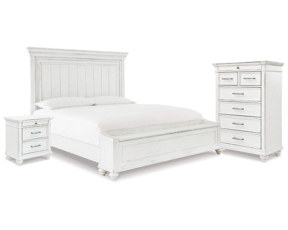 Kanwyn King Panel Storage Bed, Chest and Nightstand