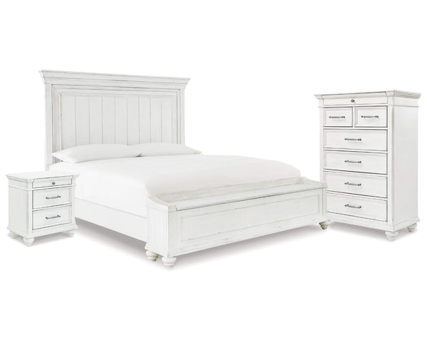 Kanwyn King Panel Storage Bed, Chest and Nightstand