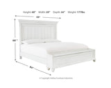 Cama Kanwyn Queen con panel y banco de almacenamiento