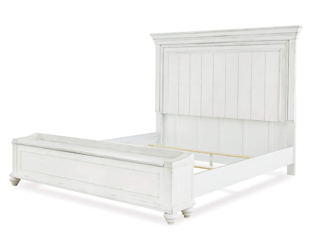 Kanwyn California King Panel Bed with Storage Bench