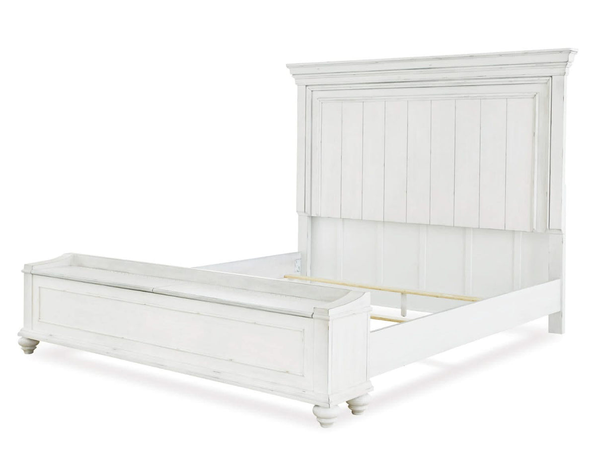 Kanwyn California King Panel Bed with Storage Bench