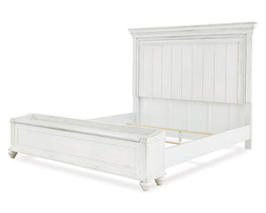 Kanwyn California King Panel Bed with Storage Bench