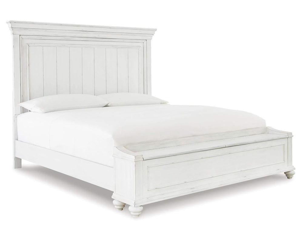 Kanwyn California King Panel Bed with Storage Bench