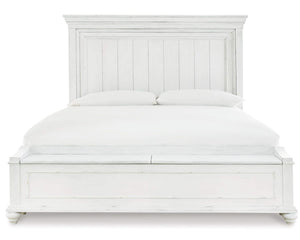 Kanwyn California King Panel Bed with Storage Bench