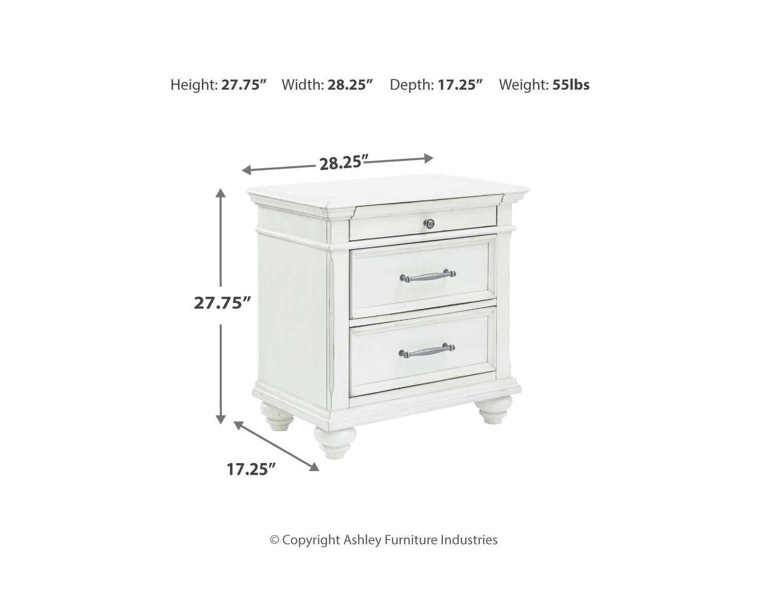 Kanwyn King Panel Bed, Dresser, Mirror and 2 Nightstands