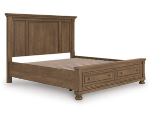 Cama Feddinger King con almacenamiento y paneles