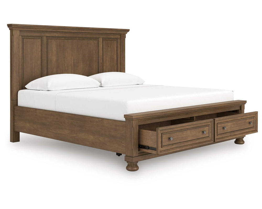 Cama Feddinger King con almacenamiento y paneles