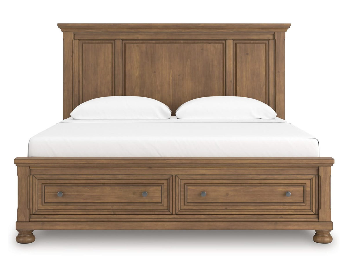 Cama Feddinger King con almacenamiento y paneles
