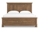 Cama Feddinger King con almacenamiento y paneles