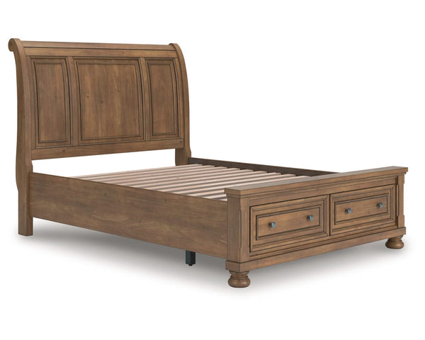 Cama tipo trineo Feddinger Queen con almacenamiento