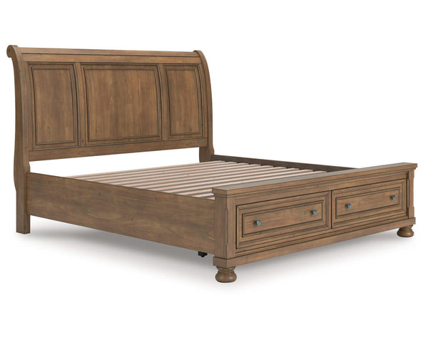 Cama tipo trineo Feddinger King con almacenamiento