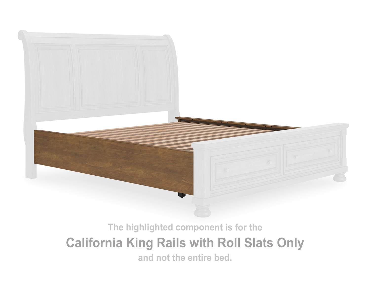 Feddinger California King Rails with Roll Slats