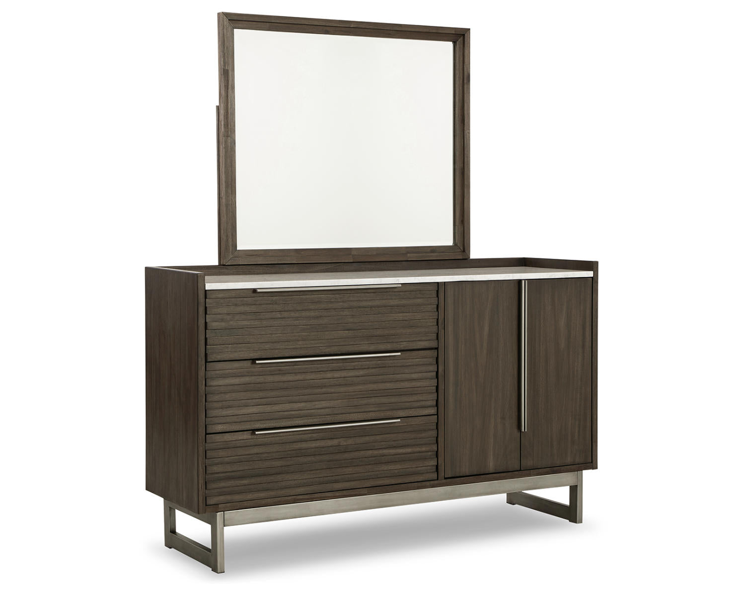 Arkenton King Panel Bed, Dresser and Mirror