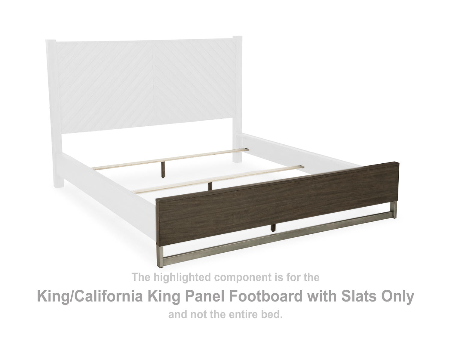 Arkenton King/California King Panel Footboard with Slats