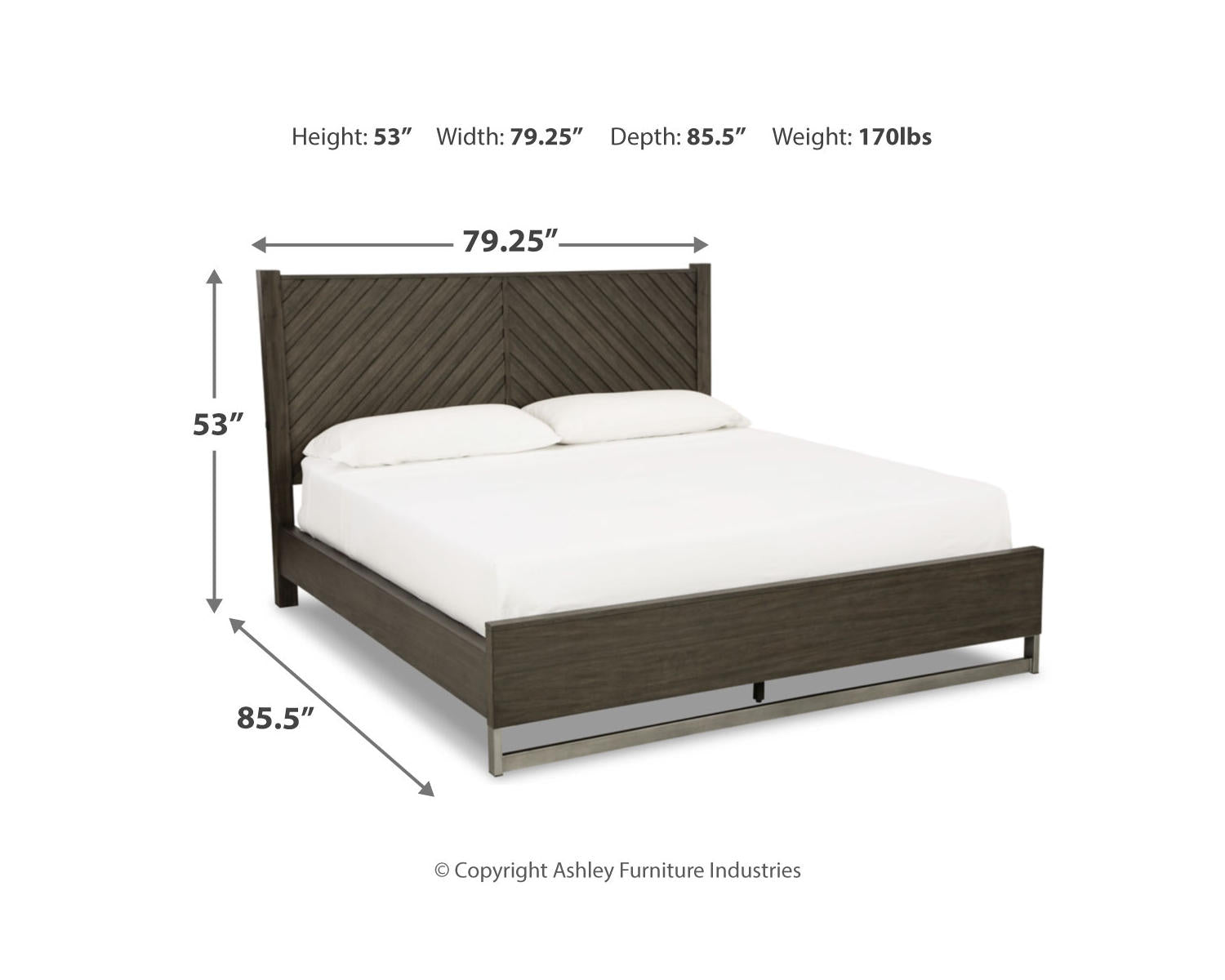 Arkenton King Panel Bed, Dresser and Mirror
