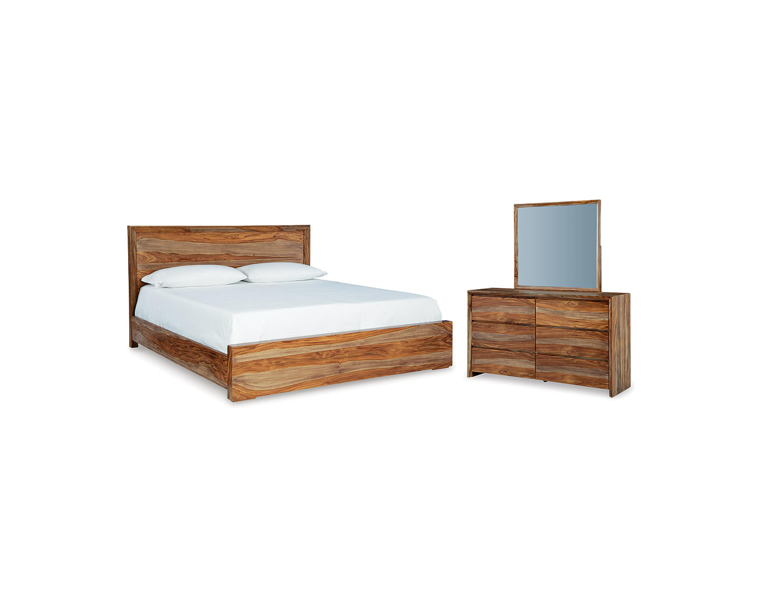 Dressonni Queen Panel Bed, Dresser and Mirror