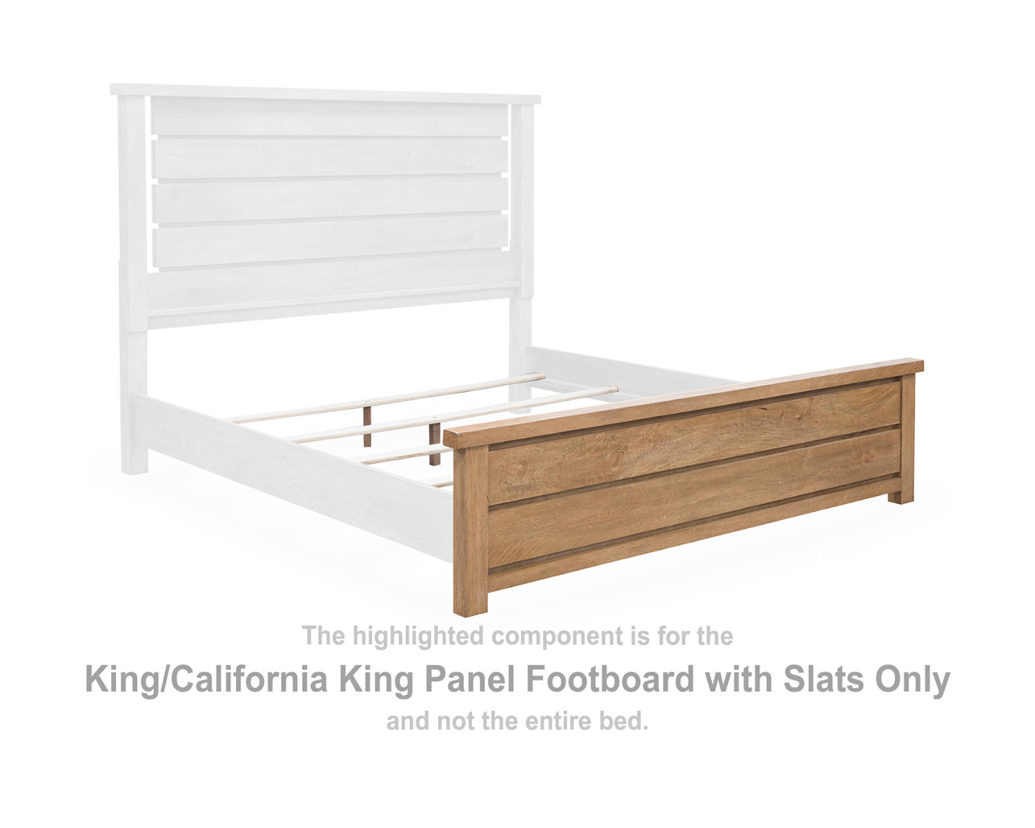 Kristiland King/California King Panel Footboard with Slats