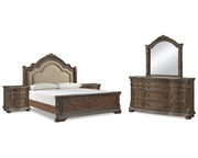 Charmond King Sleigh Bed, Dresser, Mirror and 2 Nightstands