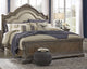 Cama tipo trineo tapizada Charmond California King