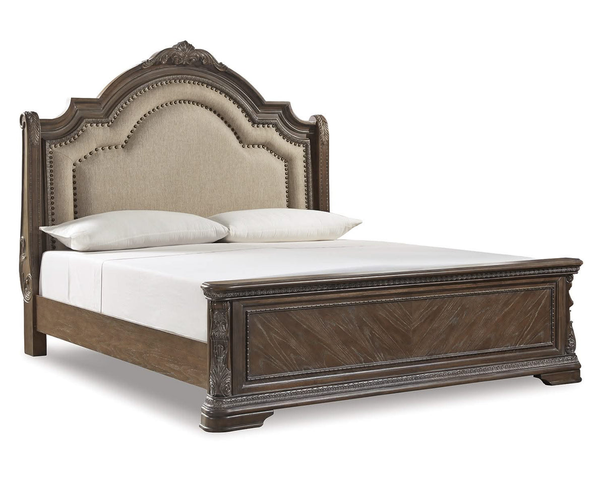 Cama tipo trineo tapizada Charmond California King