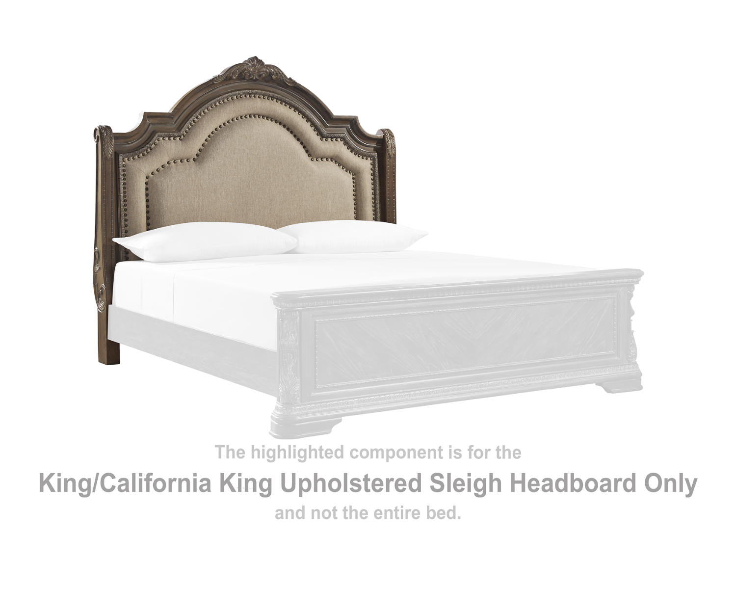 Charmond King/California King Upholstered Sleigh Headboard