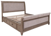 Challene California King Storage Rails with Roll Slats