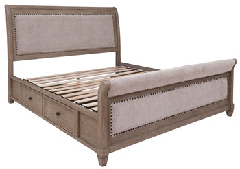 Challene California King Storage Rails with Roll Slats