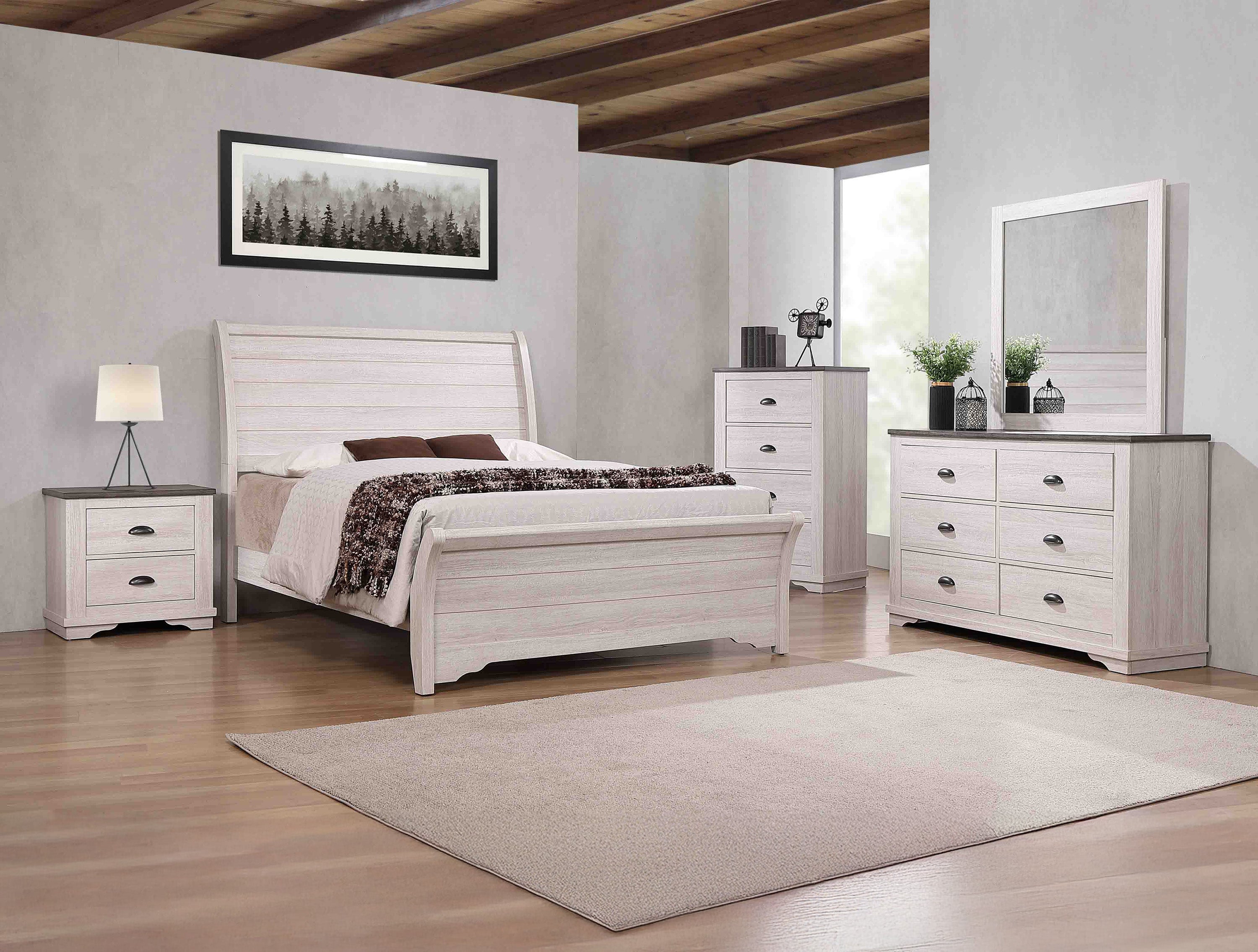 ETB8130 CORALEE  QUEEN BEDROOM GROUP CHALK/GREY