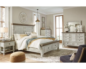 Cama Queen con dosel y dos cajones de almacenamiento Havalance