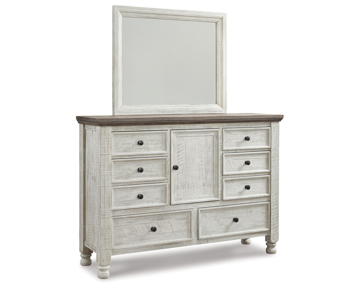 Havalance Queen Sleigh Bed with Storage, Dresser and Mirror