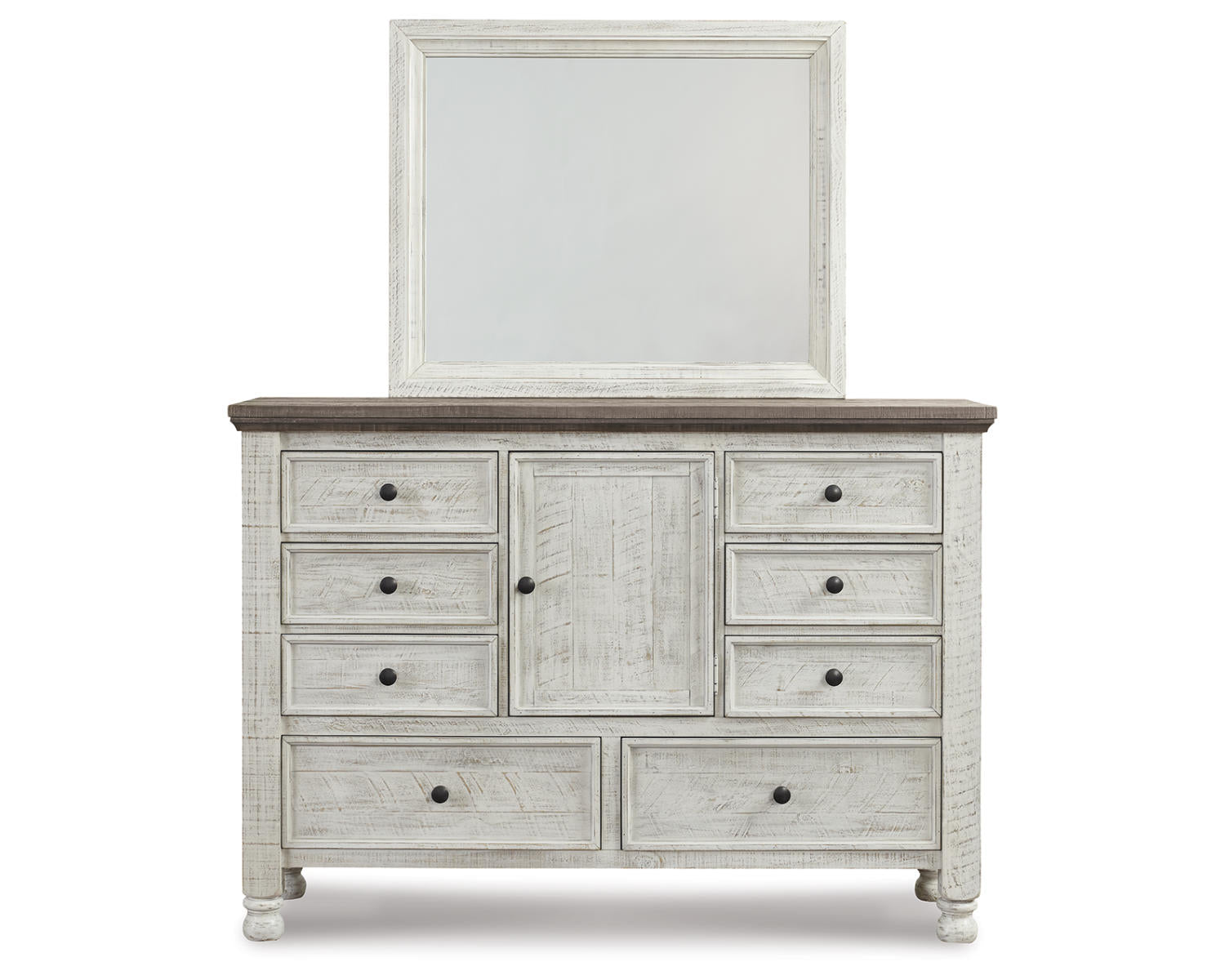 Havalance Queen Sleigh Bed with Storage, Dresser and Mirror