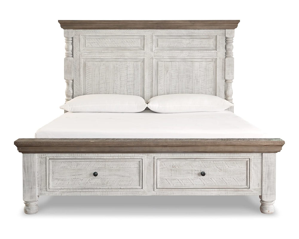 Cama Queen con dosel y dos cajones de almacenamiento Havalance