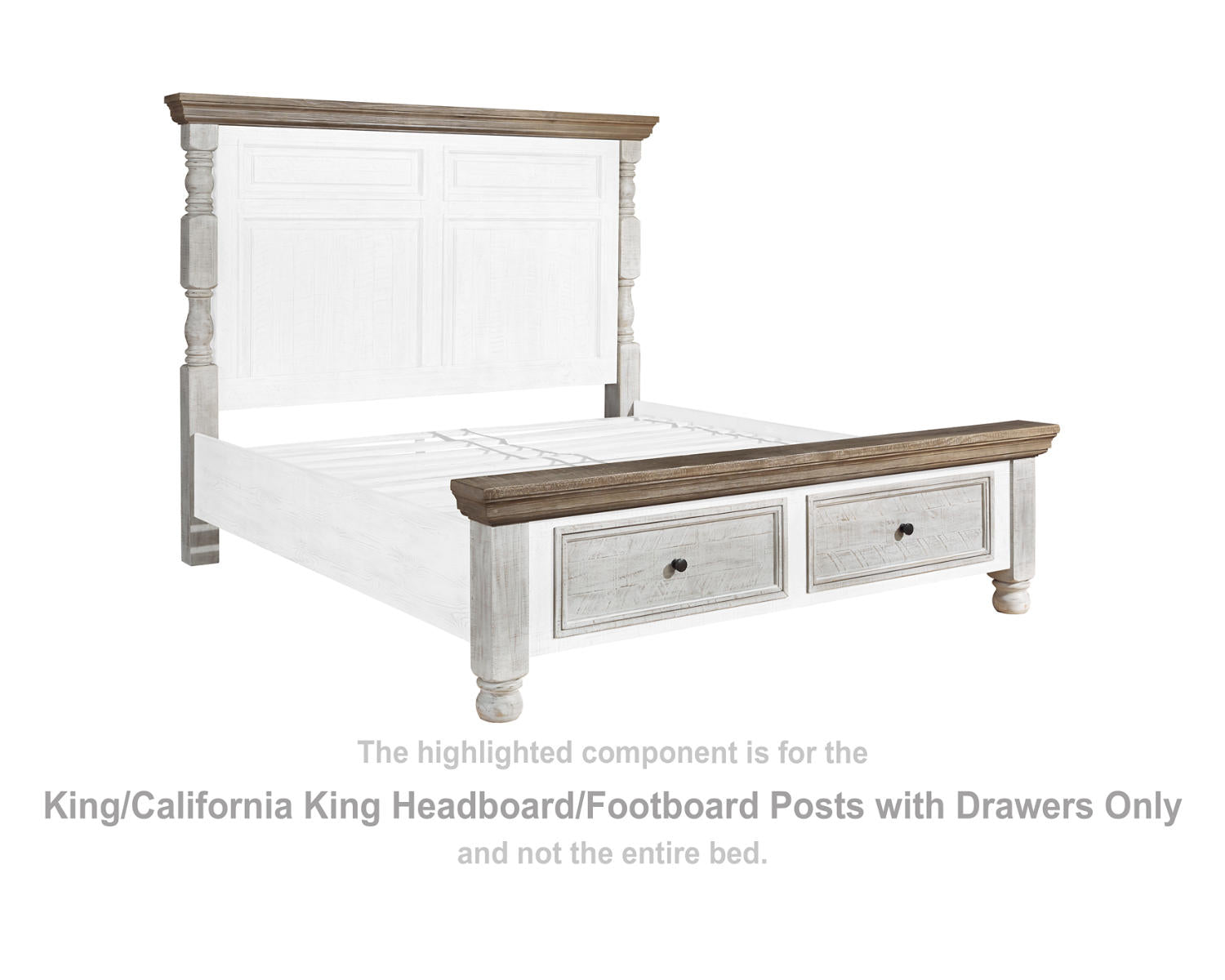 Havalance King/California King Headboard/Footboard Posts/Drawers