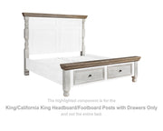 Havalance King/California King Headboard/Footboard Posts/Drawers