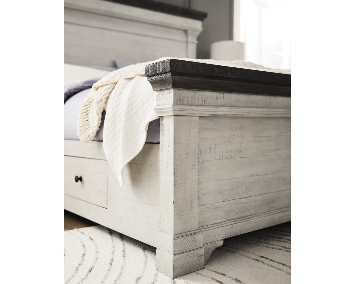 Cama King con almacenamiento y paneles Havalance