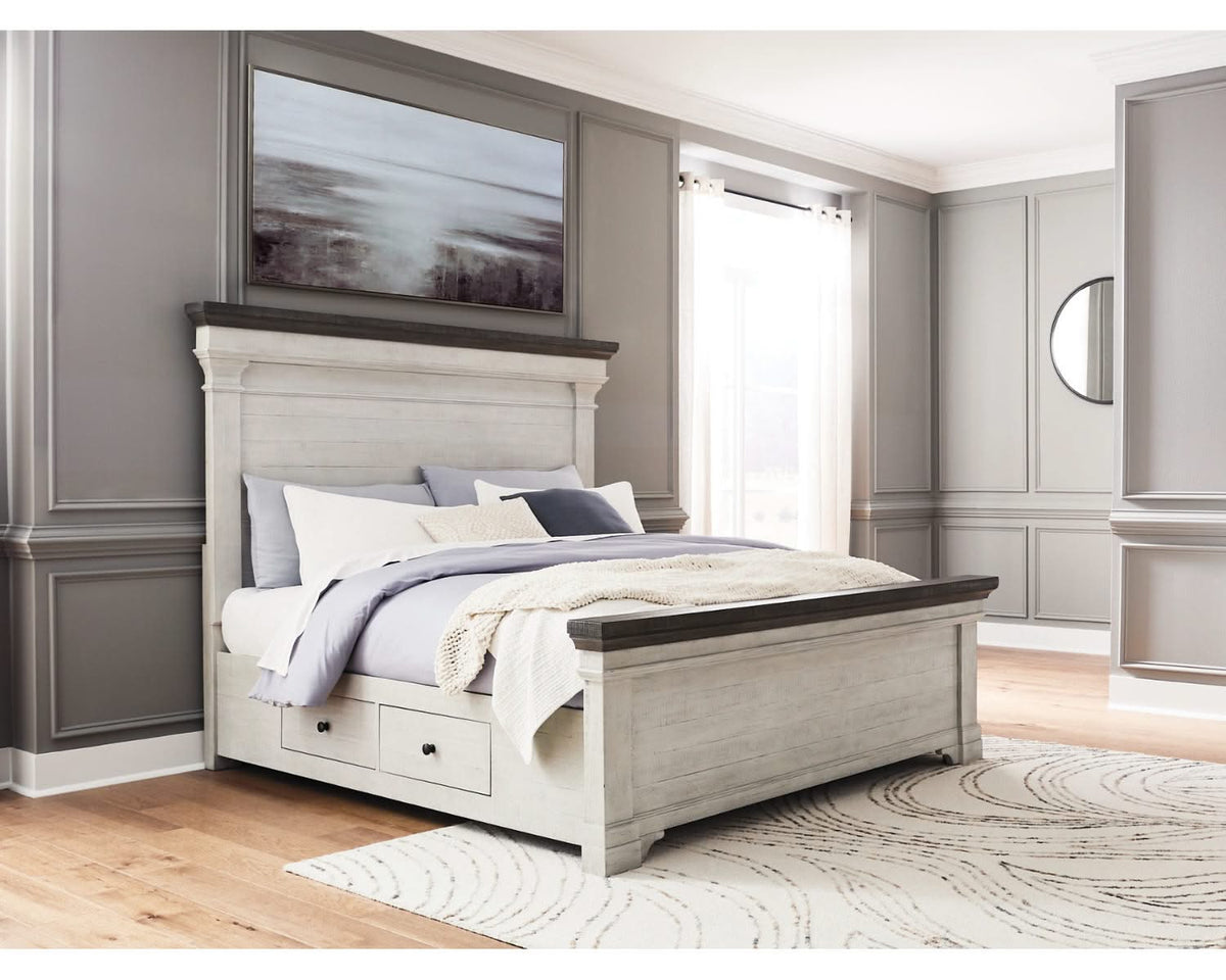 Cama con almacenamiento Havalance California King con paneles