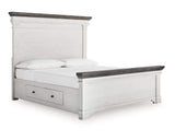 Cama con almacenamiento Havalance California King con paneles