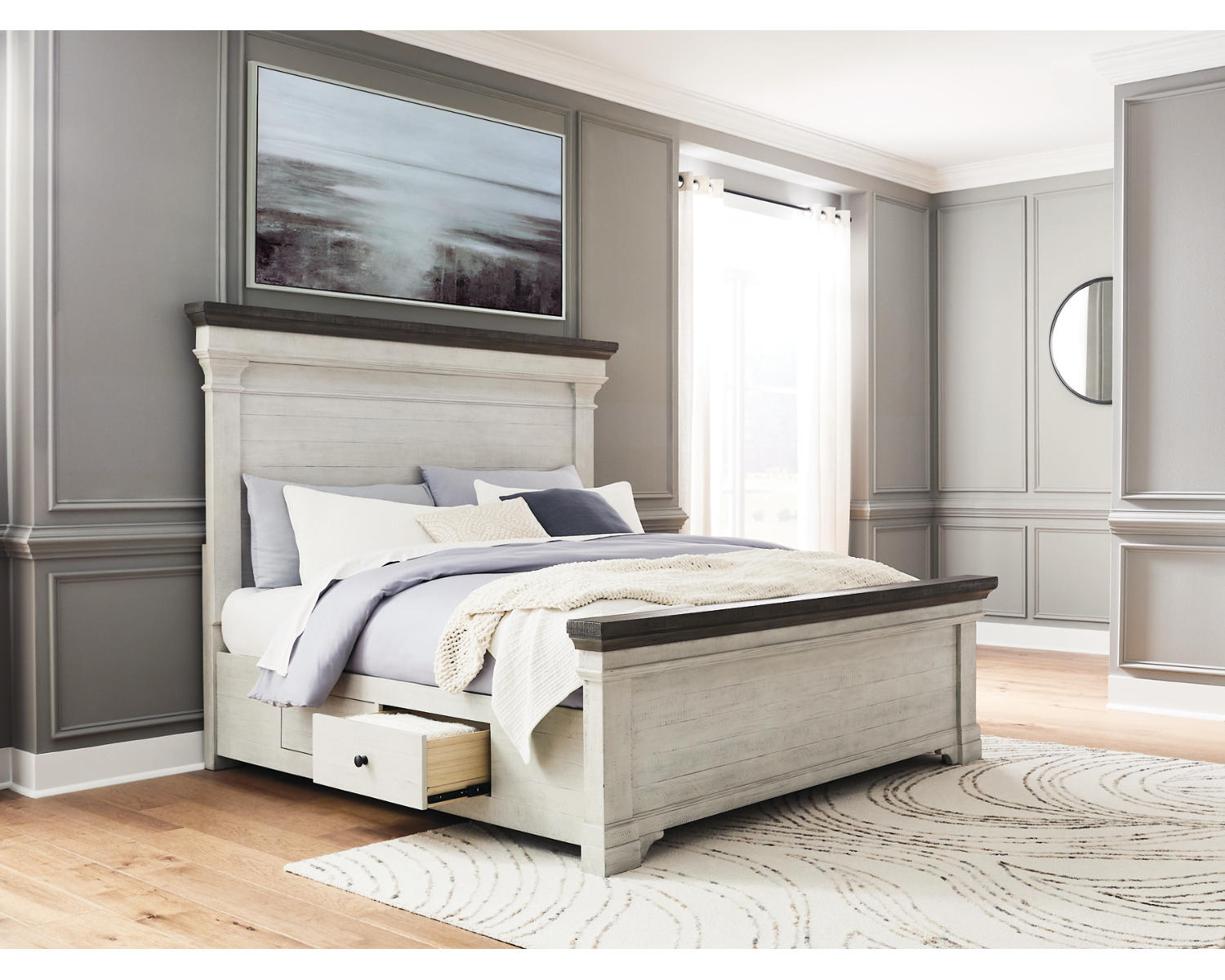 Havalance California King Panel Storage Bed