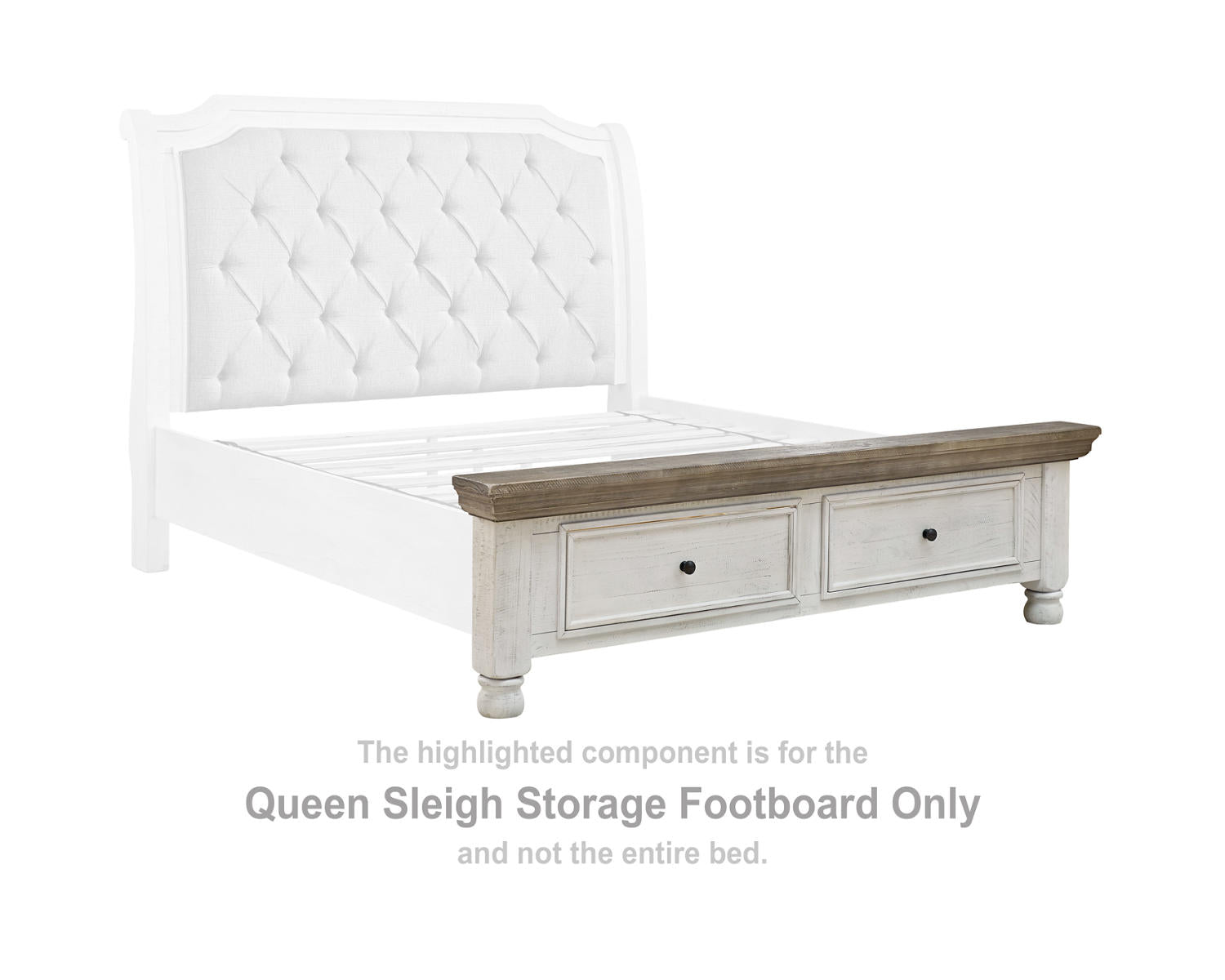 Havalance Queen Sleigh Storage Footboard
