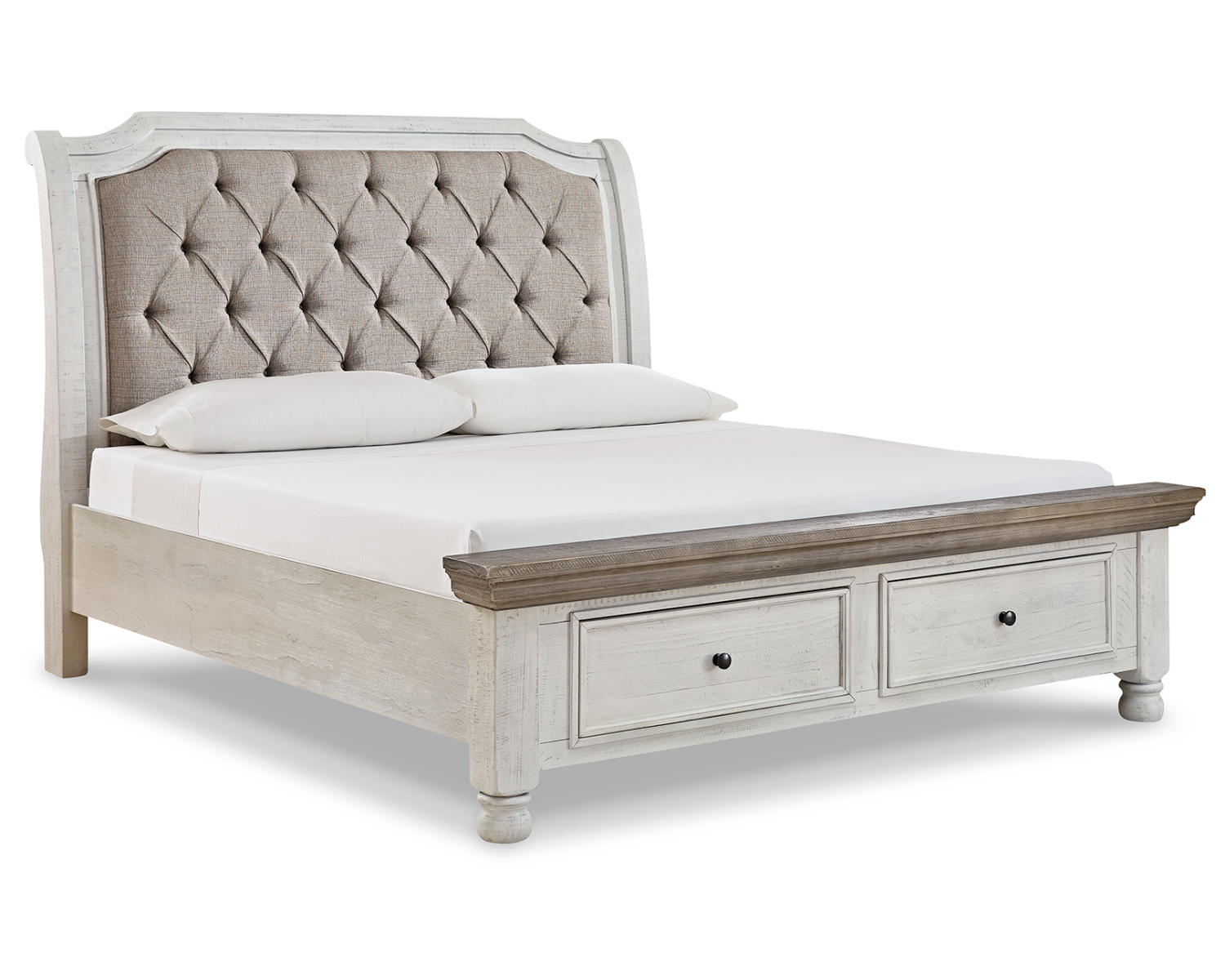 Havalance King Sleigh Bed with Storage, Dresser and Mirror