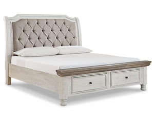 Havalance King Sleigh Bed with Storage, Dresser and Mirror