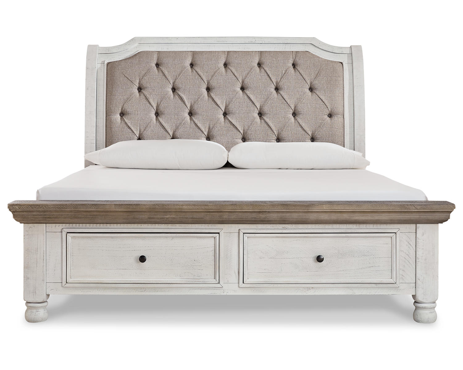 Havalance Queen Sleigh Bed with Storage, Dresser and Mirror