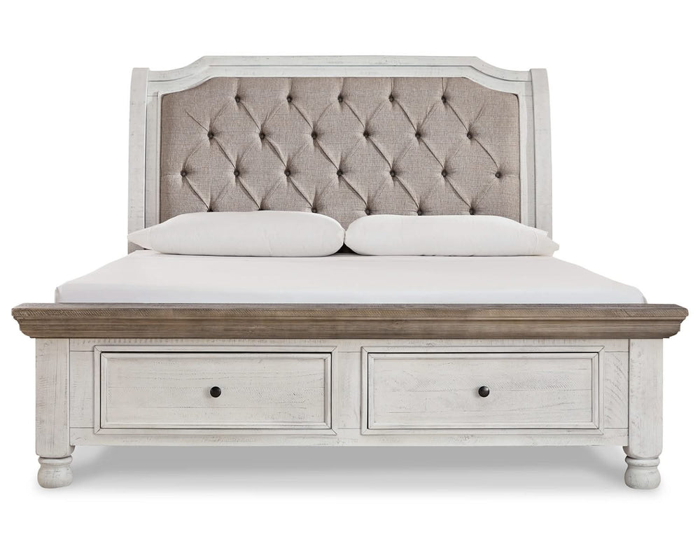 Havalance King Sleigh Bed with Storage, Dresser and Mirror