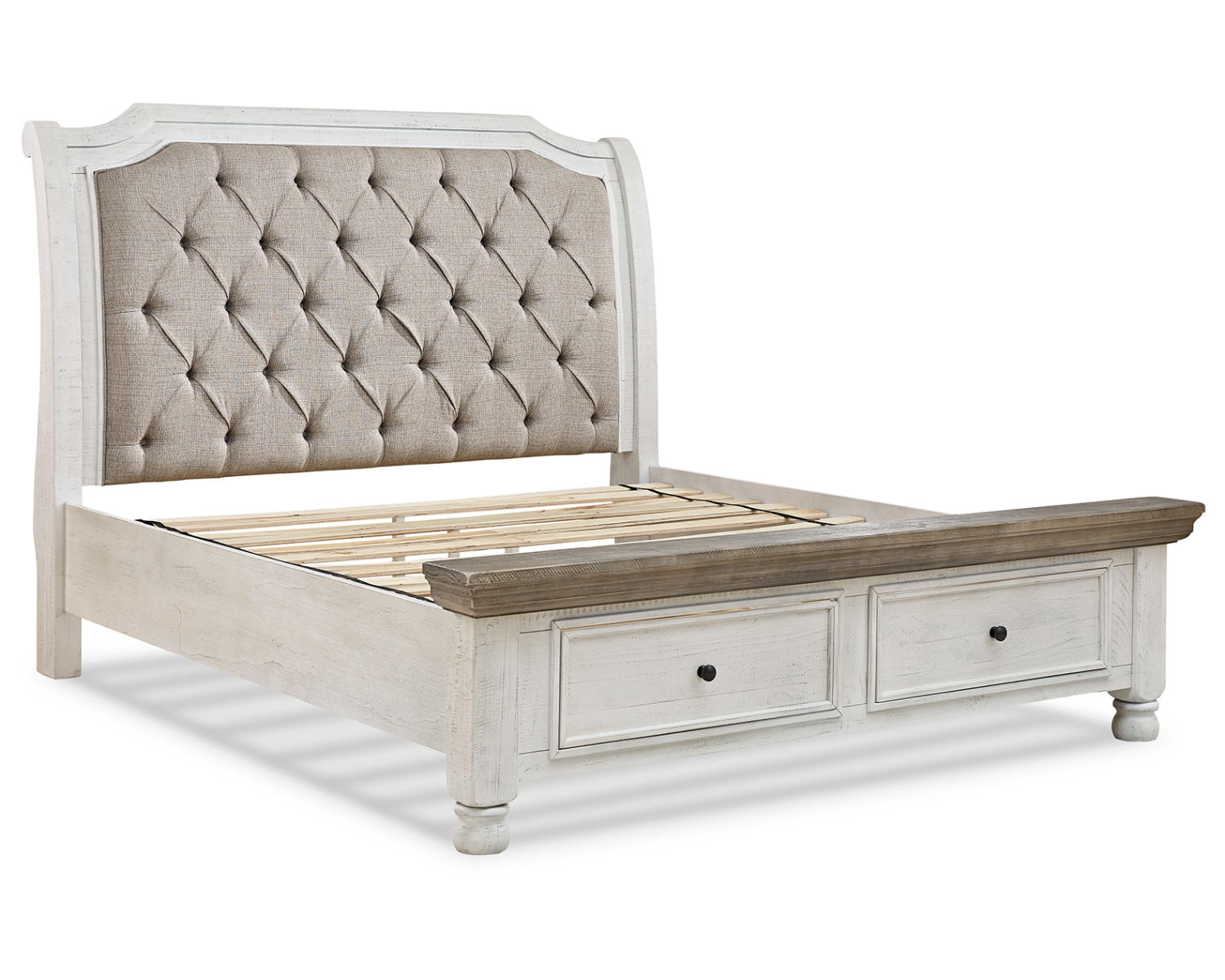 Havalance Queen Sleigh Bed with Storage, Dresser and Mirror