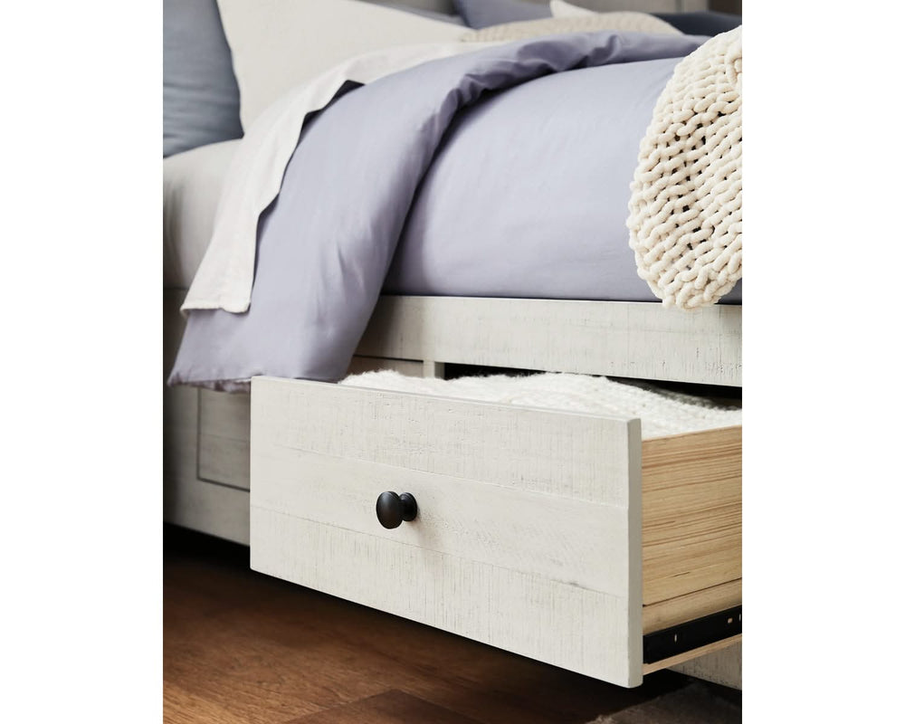 Cama con almacenamiento Havalance California King con paneles