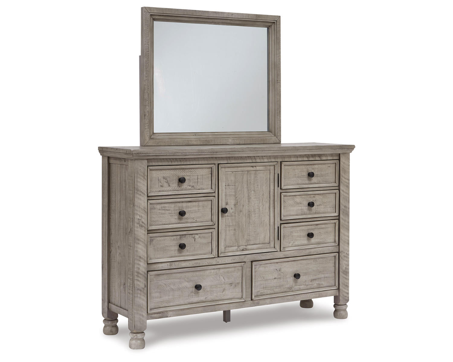 Harrastone Queen Panel Bed, Dresser and Mirror