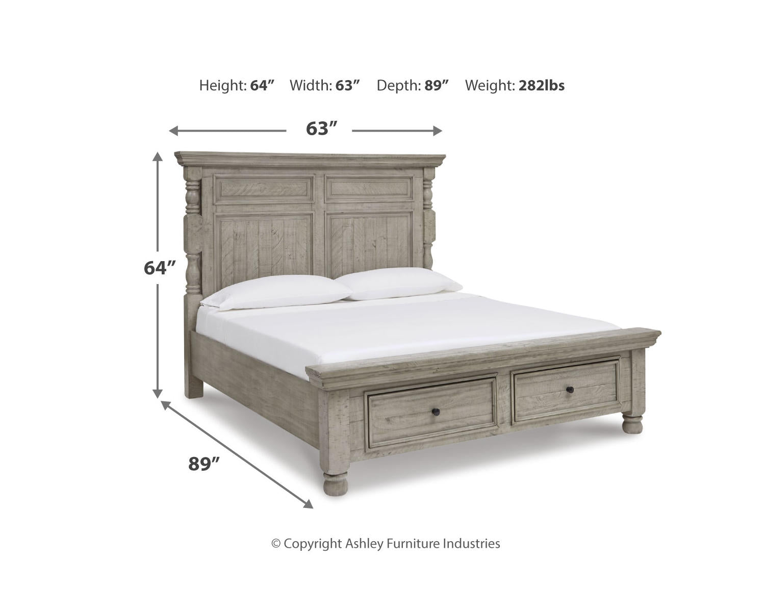 Harrastone Queen Panel Bed, Dresser and Mirror