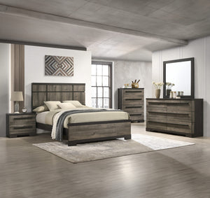 MESA DE NOCHE REMINGTON GRIS/ÉBANO