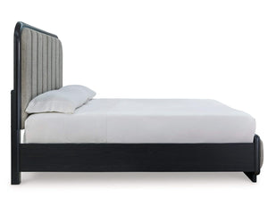 Cama tapizada Rowanbeck California King con paneles